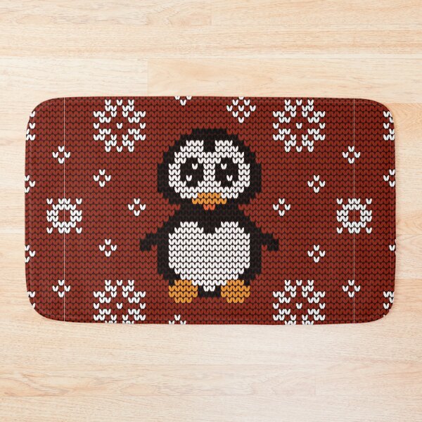 Artikelvorschau, Jacquard-Strickmuster mit niedlichem Pinguin und Schneeflocken entworfen und verkauft von ArtAngiTresors.