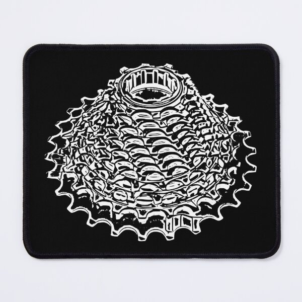 Item preview, Rear Cassette Sketch (White) designed and sold by bonk-cycling.