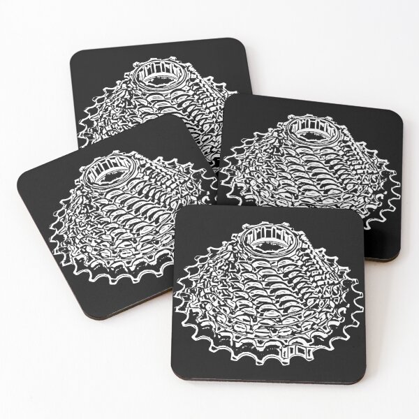 Item preview, Rear Cassette Sketch (White) designed and sold by bonk-cycling.