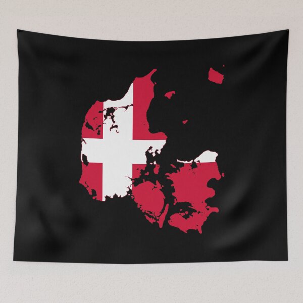 Item preview, Denmark Flag Map designed and sold by feether-store.