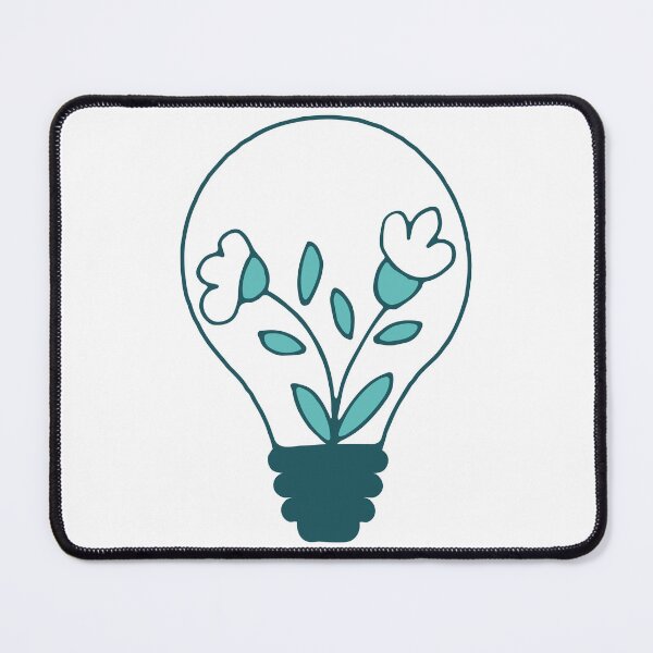 Item preview, Floral lightbulb with cute flowers - green nature energy  designed and sold by NataliaVVV.