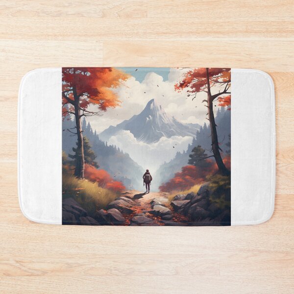 Item preview, Autumn Solitude in the Misty Mountains: A Hiking Adventure designed and sold by Shirtastically.