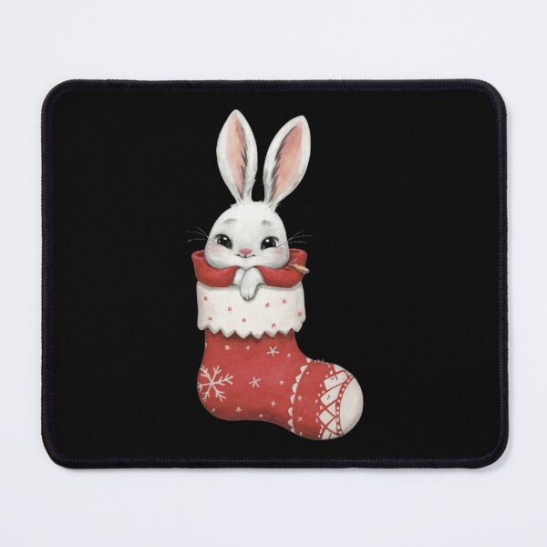 Item preview, Christmas Bunny Waiting in Stocking designed and sold by PrintWearZone.