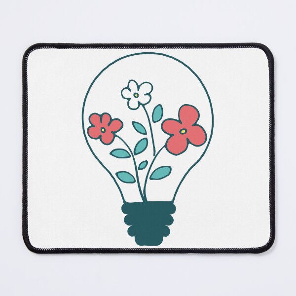 Item preview, Floral lightbulb with cute flowers - green nature energy  designed and sold by NataliaVVV.