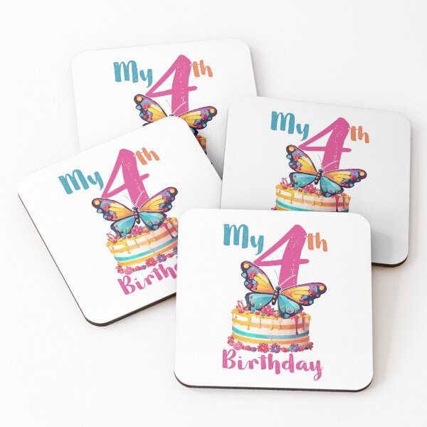 Item preview, Birthday Girl 4th Years Old, Fourth Birthday designed and sold by SAKADesignArt.
