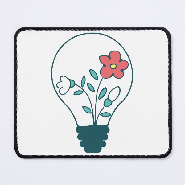 Item preview, Floral lightbulb with cute flowers - green nature energy  designed and sold by NataliaVVV.