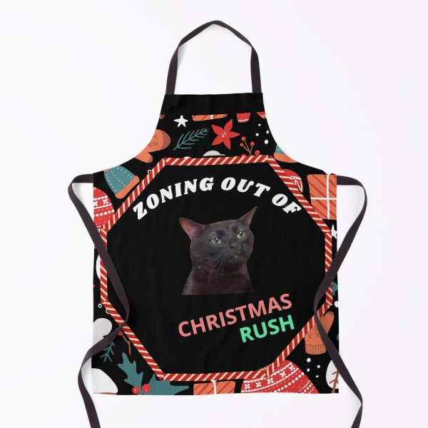 Item preview, black cat zoning out christmas designed and sold by JuniperusArt.