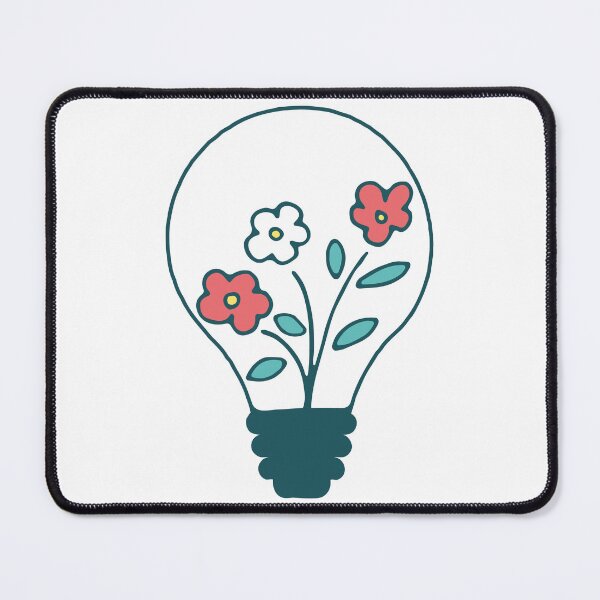Item preview, Floral lightbulb with cute flowers - green nature energy designed and sold by NataliaVVV.