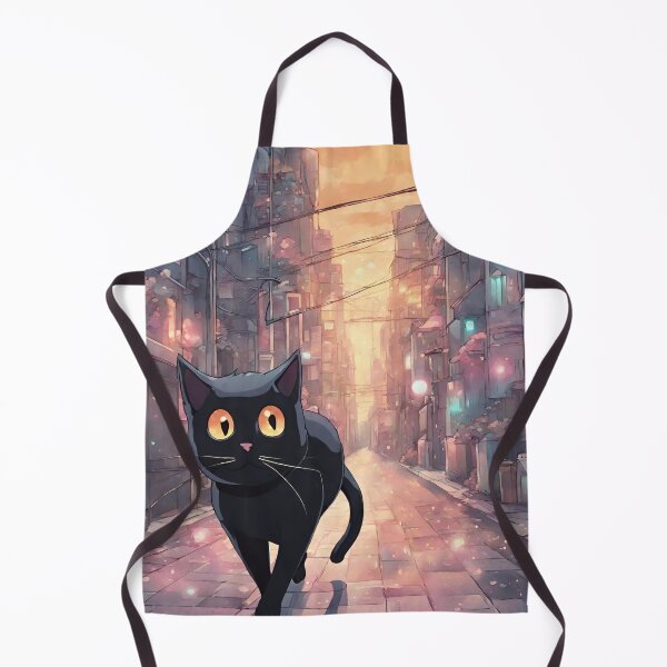 Item preview, Neon Twilight Cyber Cat Illustration designed and sold by inkArtistryfine.