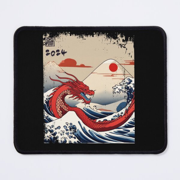 Item preview, dragon, great wave, 2024 designed and sold by Shadyfruit.