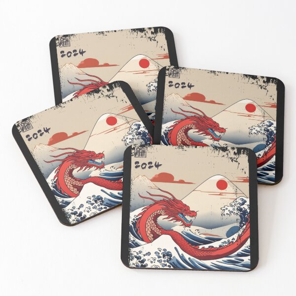 Item preview, dragon, great wave, 2024 designed and sold by Shadyfruit.