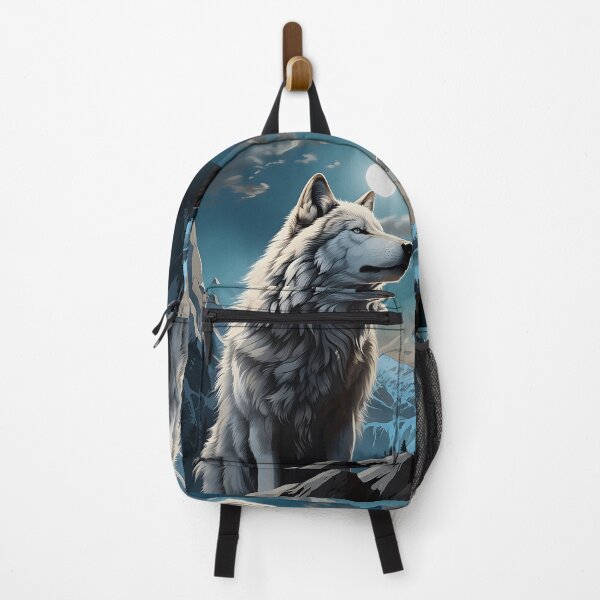 Item preview, Alpine Serenity Wolf Illustration designed and sold by inkArtistryfine.