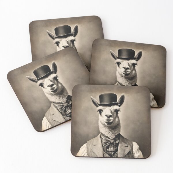Item preview, Victorian Llama Portrait Artistic Gift Fashion designed and sold by popanato.