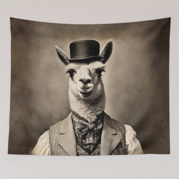 Item preview, Victorian Llama Portrait Artistic Gift Fashion designed and sold by popanato.