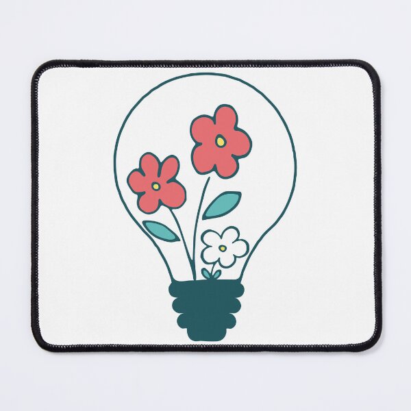 Item preview, Floral lightbulb with cute flowers - green nature energy  designed and sold by NataliaVVV.