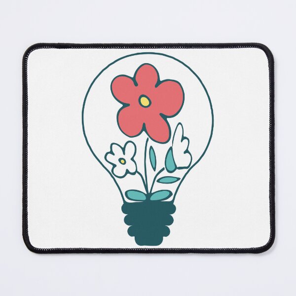 Item preview, Floral lightbulb with cute flowers - green nature energy  designed and sold by NataliaVVV.