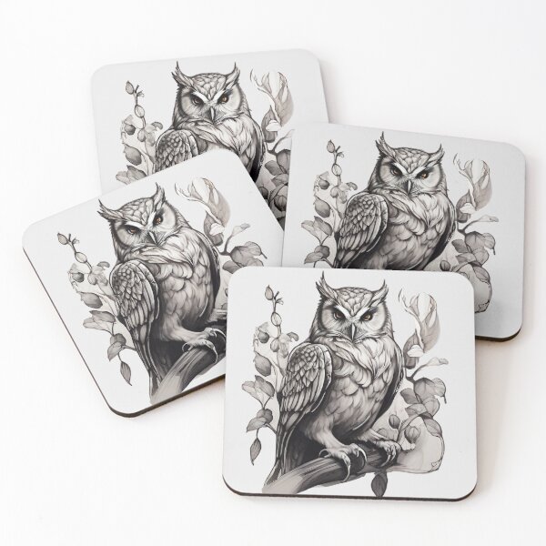Item preview, Cute Night Owl sketch art, best poster, gift for hoom  designed and sold by ninetyninedesignsart.