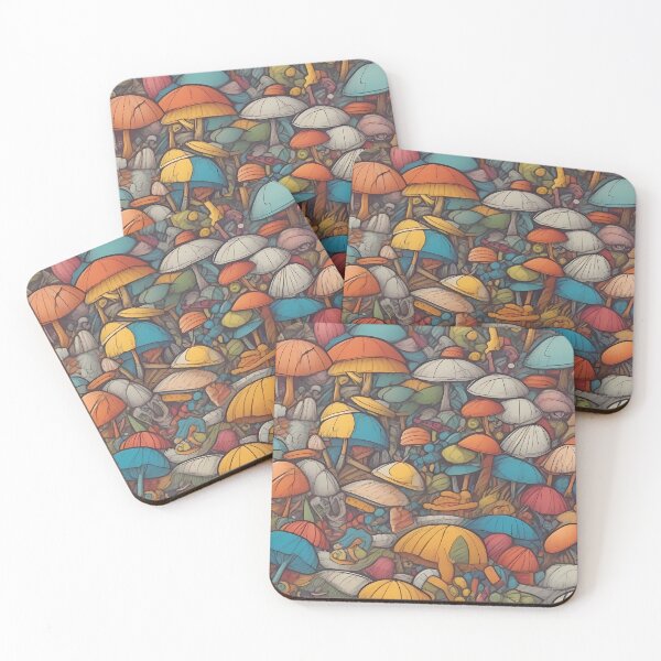 Item preview, abstract shroom orgy - mushroom designed and sold by aledfychan.