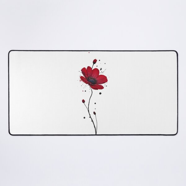 Item preview, Red poppy. Minimalism. Stylish, watercolor illustration designed and sold by Harmonysens.
