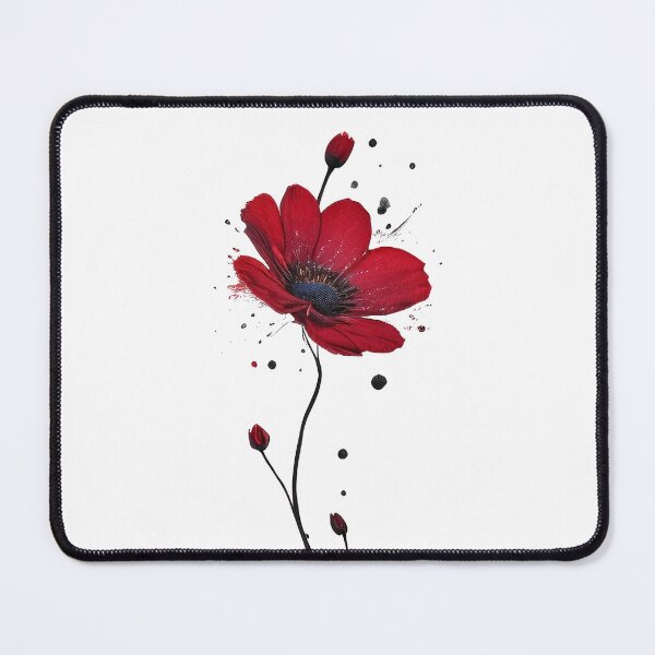 Item preview, Red poppy. Minimalism. Stylish, watercolor illustration designed and sold by Harmonysens.