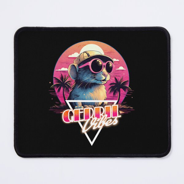 Item preview, Retro Wave Gerbil Vibes Shirt designed and sold by RedDesignSyc.