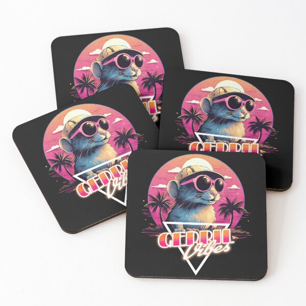Item preview, Retro Wave Gerbil Vibes Shirt designed and sold by RedDesignSyc.