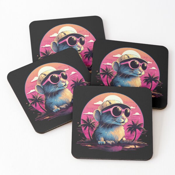 Item preview, Retro Wave Gerbil Shirt designed and sold by RedDesignSyc.