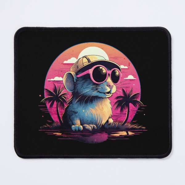 Item preview, Retro Wave Gerbil Shirt designed and sold by RedDesignSyc.