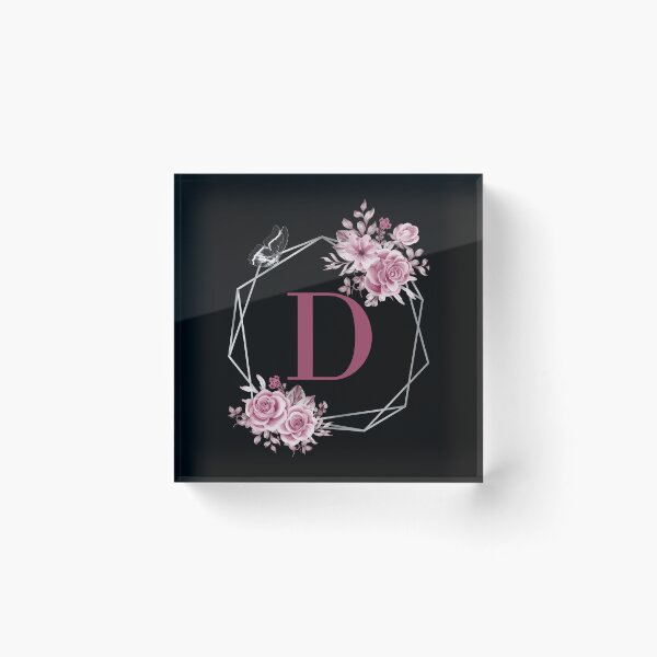 Item preview, Elegant D Letter Floral Monogram Design designed and sold by WomenLevelUp.
