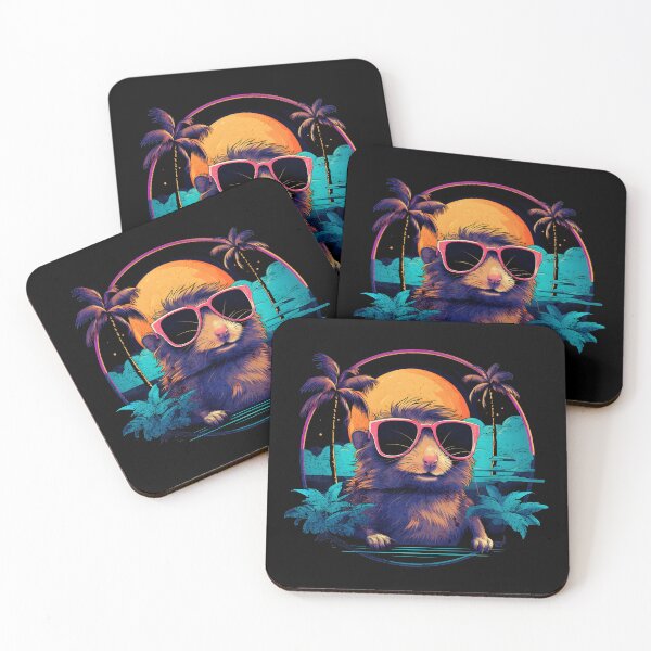 Item preview, Retro Wave Gerbil Good Vibes designed and sold by RedDesignSyc.