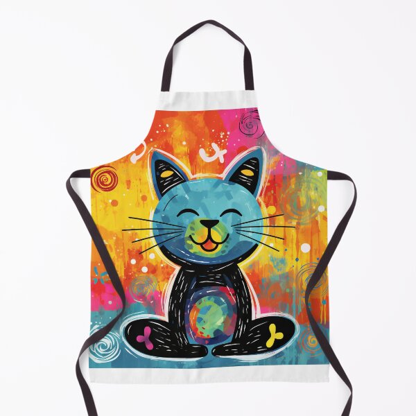 Aperçu de l'œuvre Blissful Art Cat - Bonheur abstrait créée et vendue par simonbluevski.
