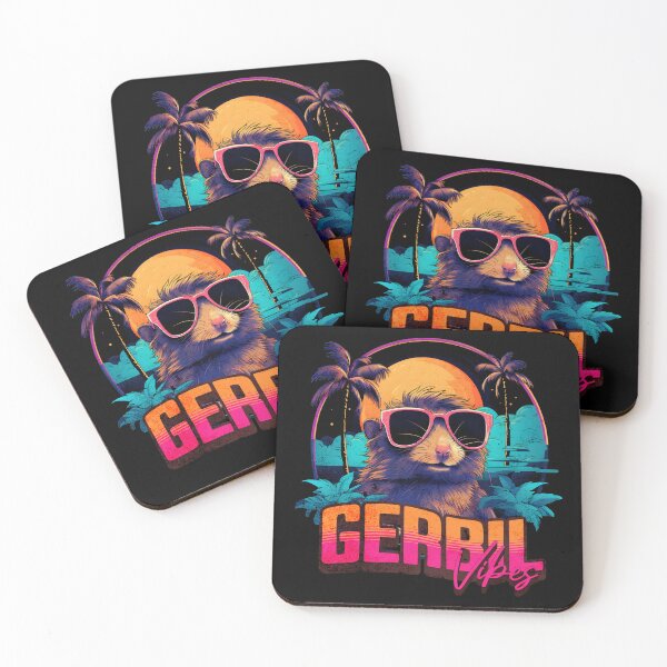 Item preview, Retro Wave Gerbil Good Vibes Miami designed and sold by RedDesignSyc.