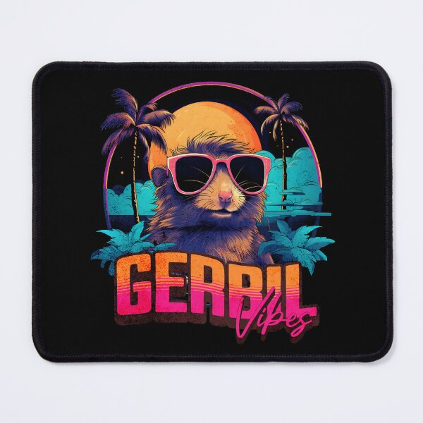 Item preview, Retro Wave Gerbil Good Vibes Miami designed and sold by RedDesignSyc.