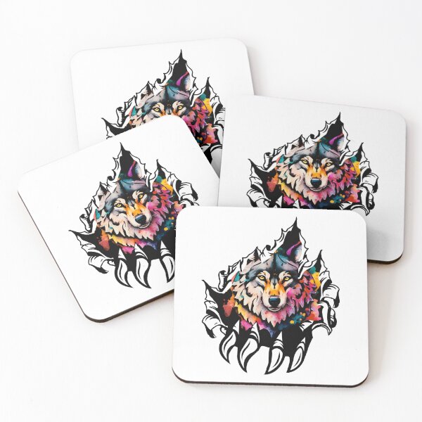 Item preview, Wolf Ripping sharp eyes - Cool Colorful Wolf designed and sold by MoSaid.