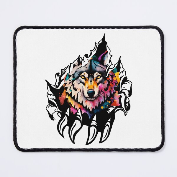 Item preview, Wolf Ripping sharp eyes - Cool Colorful Wolf designed and sold by MoSaid.