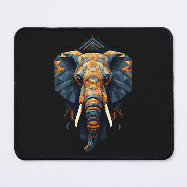 Item preview, elephant based on abstract geometric designed and sold by Linework Studio.