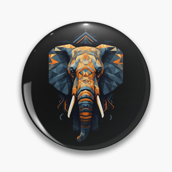 Item preview, elephant based on abstract geometric  designed and sold by Linework Studio.