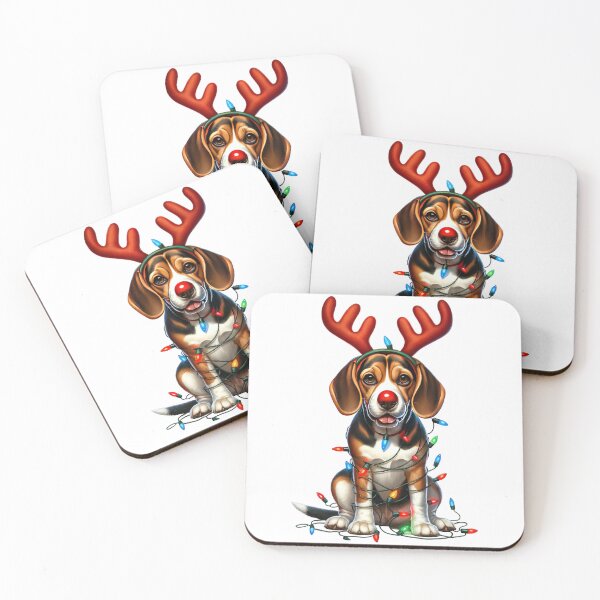 Item preview, Beagle Christmas Reindeer  designed and sold by Laurel Myers.