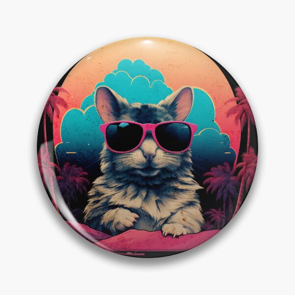 Item preview, Retro Wave Degu Miami Vibes designed and sold by RedDesignSyc.