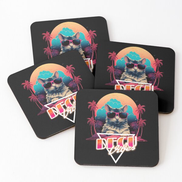 Item preview, Retro Wave Degu Miami Vibes designed and sold by RedDesignSyc.