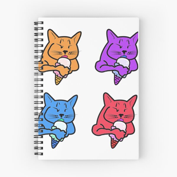 Item preview, Ice cream Cats 4 pack designed and sold by ObsessiveSticks.