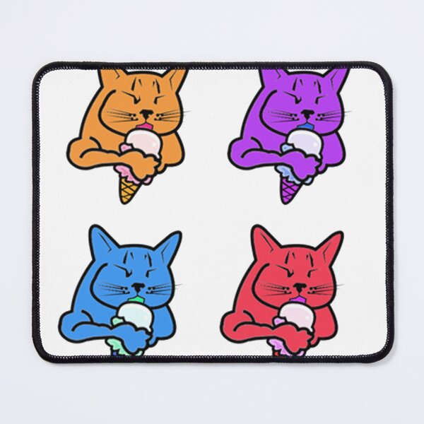 Item preview, Ice cream Cats 4 pack designed and sold by ObsessiveSticks.