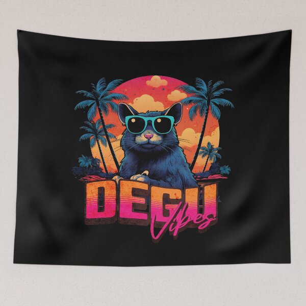 Item preview, Retro Wave Degu Miami designed and sold by RedDesignSyc.