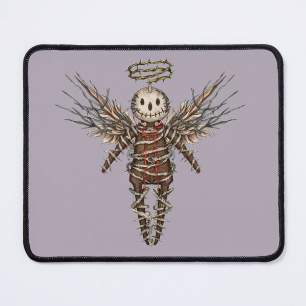 Item preview, Creepy Voodoo Christmas Tree Angel with Spikey Halo and Barbed Wire Wings designed and sold by ZinniasGothShop.