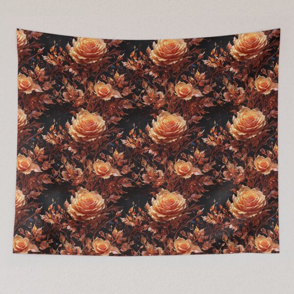 Item preview, Fire Color Roses Floral Seamless Pattern  designed and sold by PaxtonProjects.