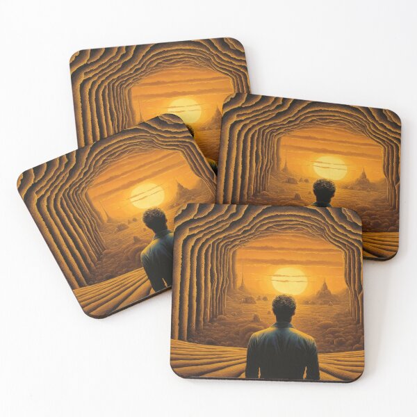 Item preview, The sunset in a surreal and fantastical yellowish world designed and sold by CG Studio.