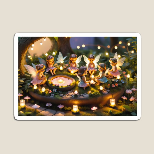 Item preview, Twilight Enchantment: Fairy Garden at Sunset designed and sold by PanoramaPrints.