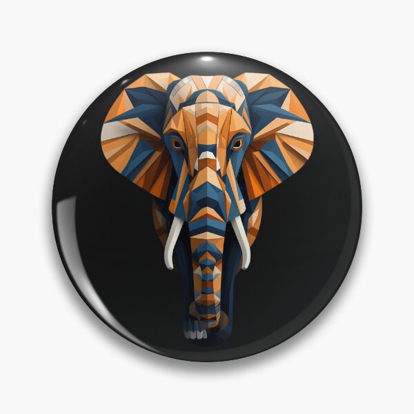 Item preview, elephant based on abstract geometric  designed and sold by Linework Studio.