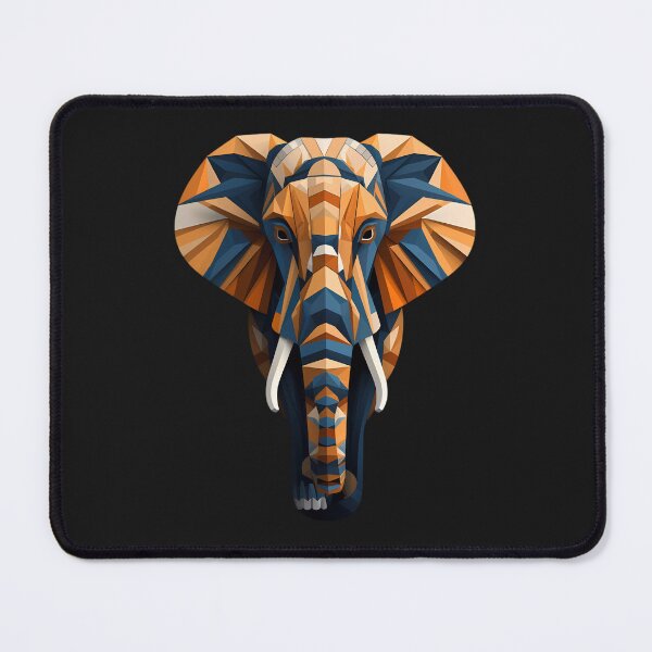 Item preview, elephant based on abstract geometric designed and sold by Linework Studio.