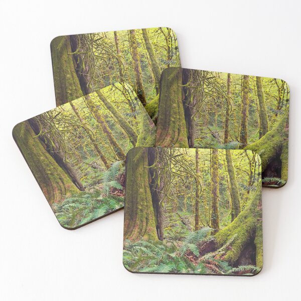 Item preview, Ancient Cedar Forest Ferns Moss Green Gold designed and sold by Kizzydesign.